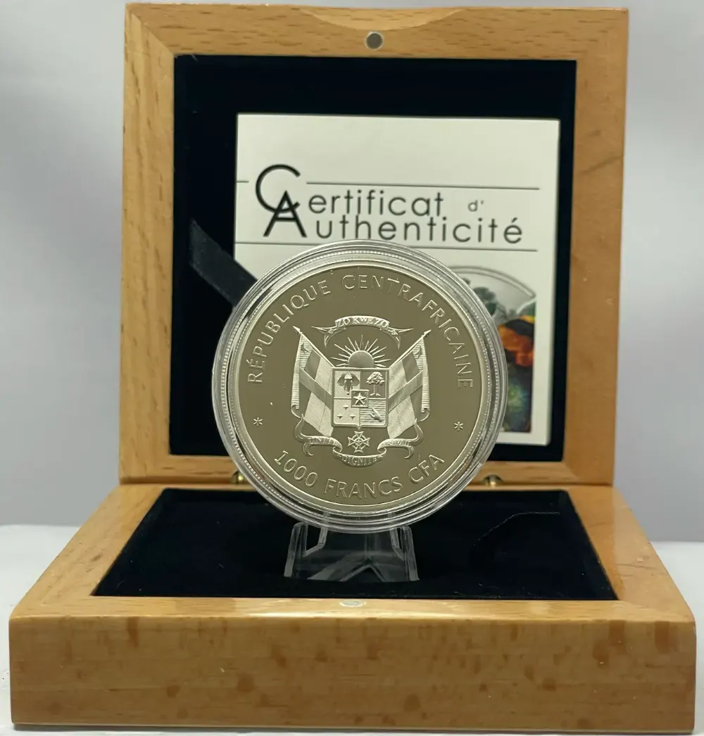 Central African Republic 2014 1,000 Francs Gold Banded Forester