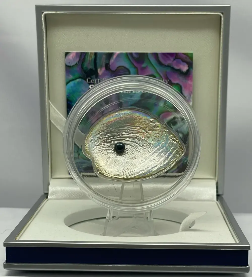 Palau 2012 Silver 5 Dollars Proof Coin Sea Treasures Haliotis Iris product image