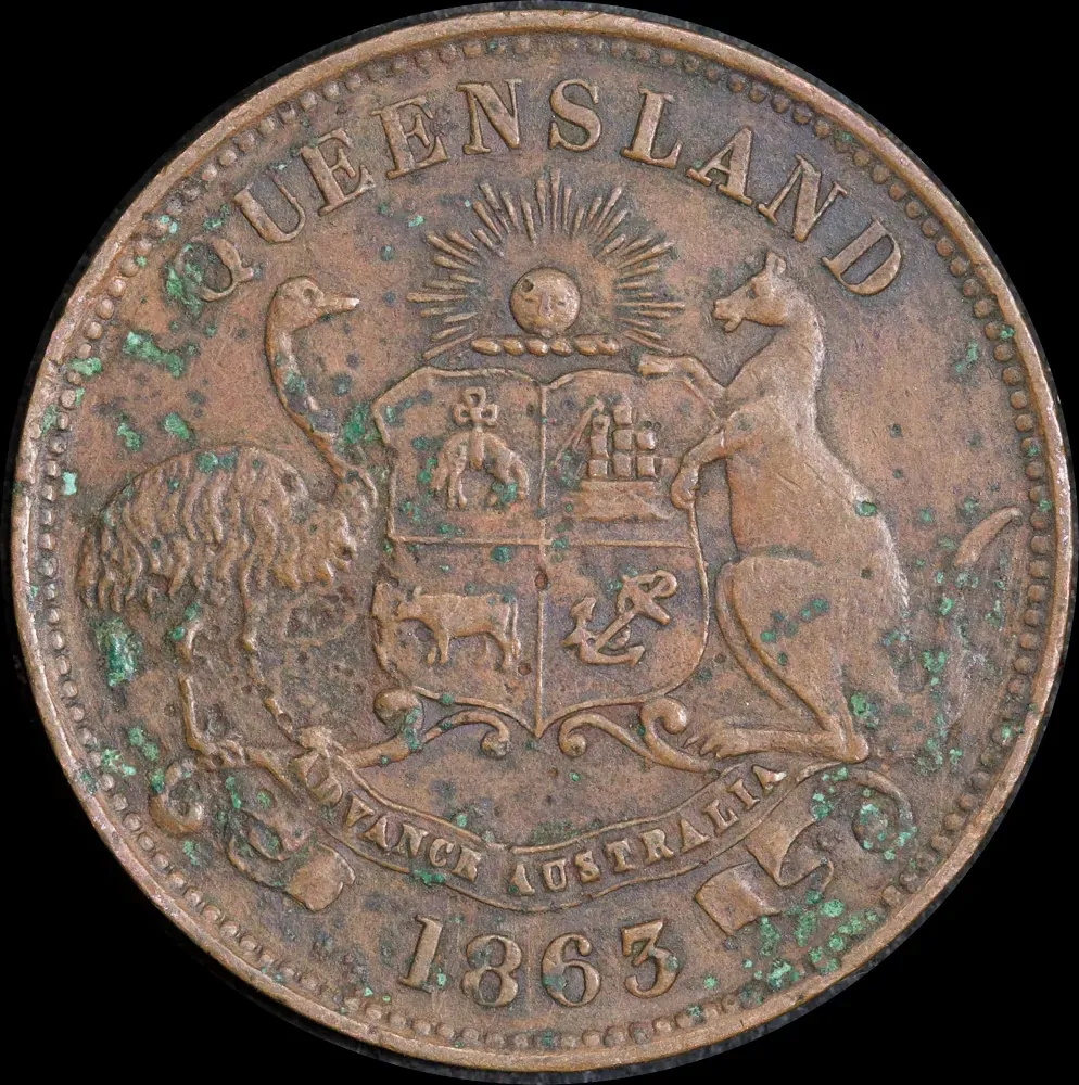 1863 D.T Mulligan Halfpenny Token A394 about VF
