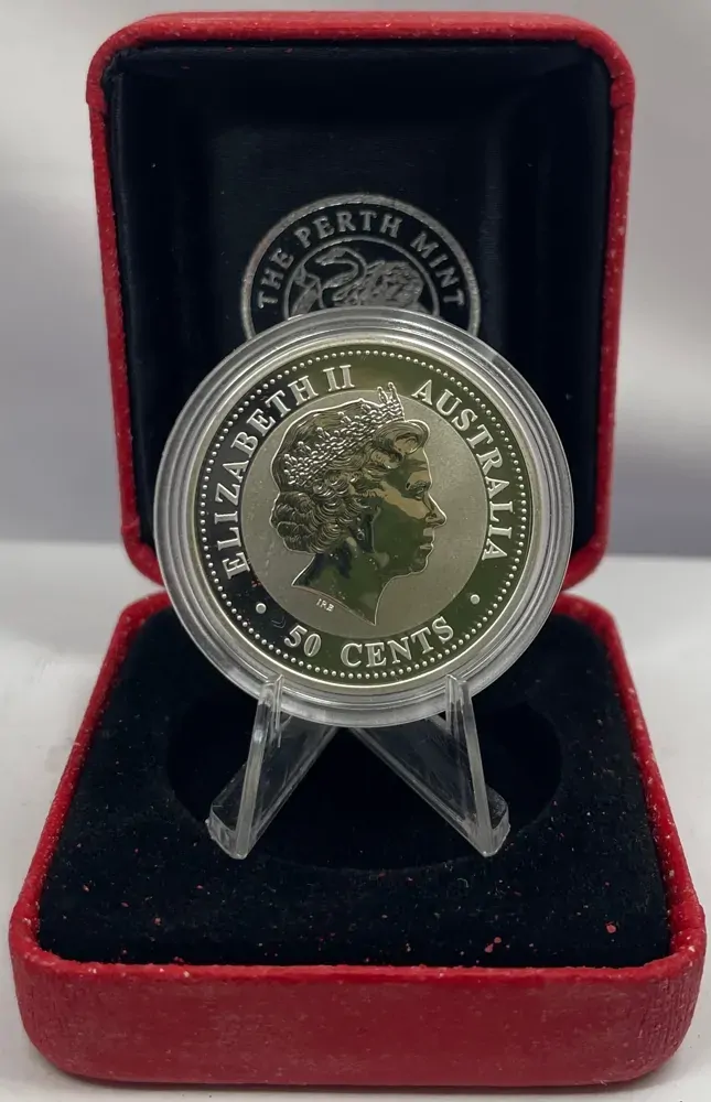 2004 Silver Lunar Coloured Half Ounce Coin Monkey