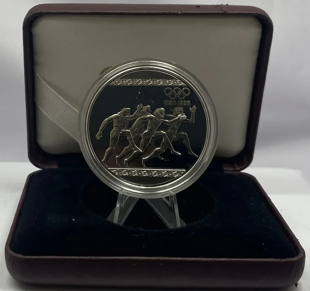 Greece 1996 Silver Proof 1,000 Drachma KM# 165 IOC Centennial product image