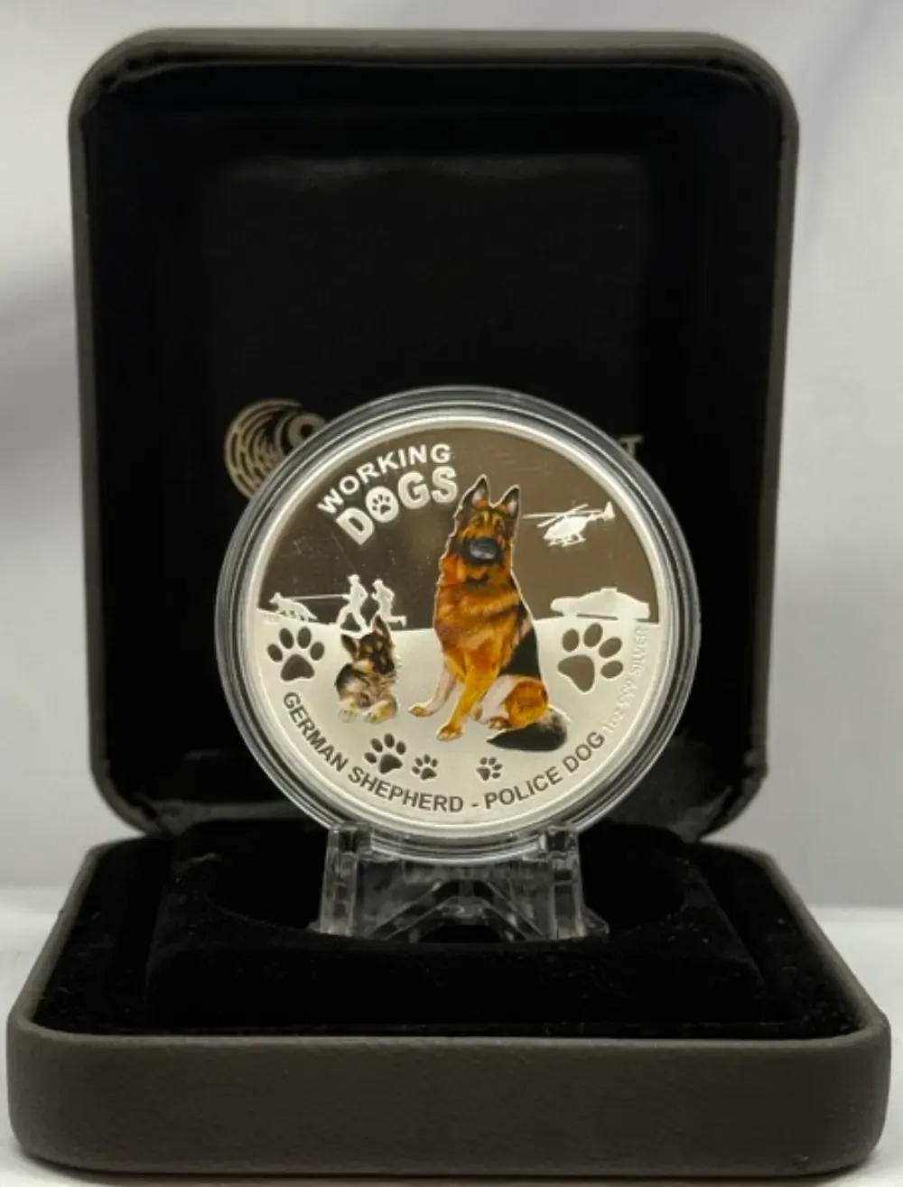 2011 Silver 1oz Proof Coin Working Dogs German Shepherd