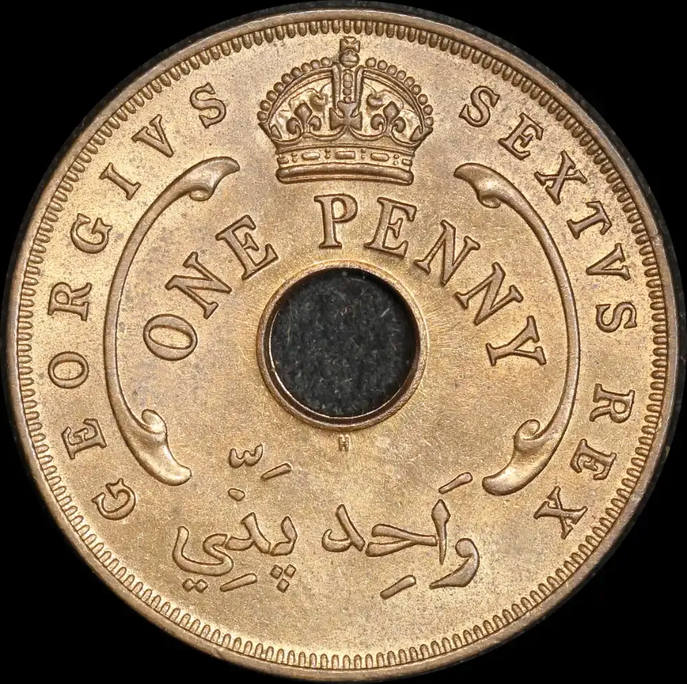 British West Africa 1956 Bronze Penny KGVI Mule Uncirculated
