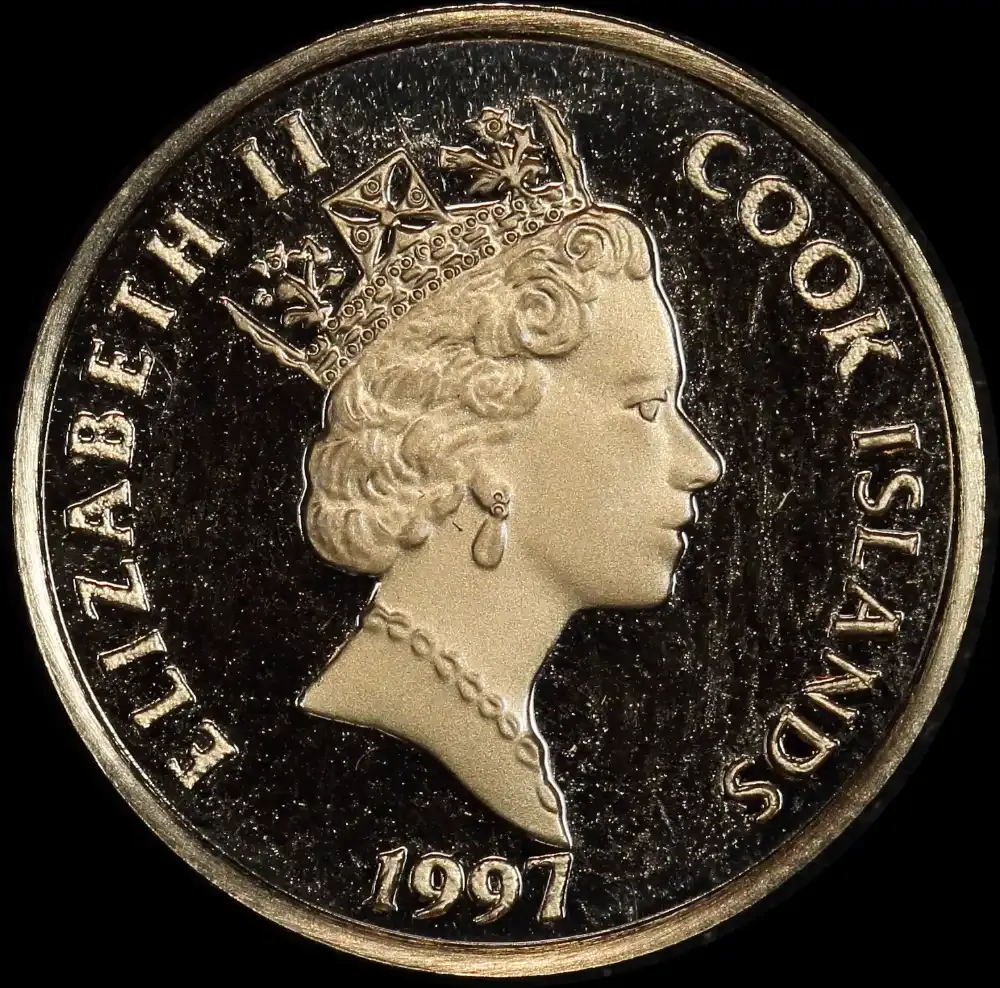 Cook Islands 1997 Gold 25 Dollar Proof Abel Tasman