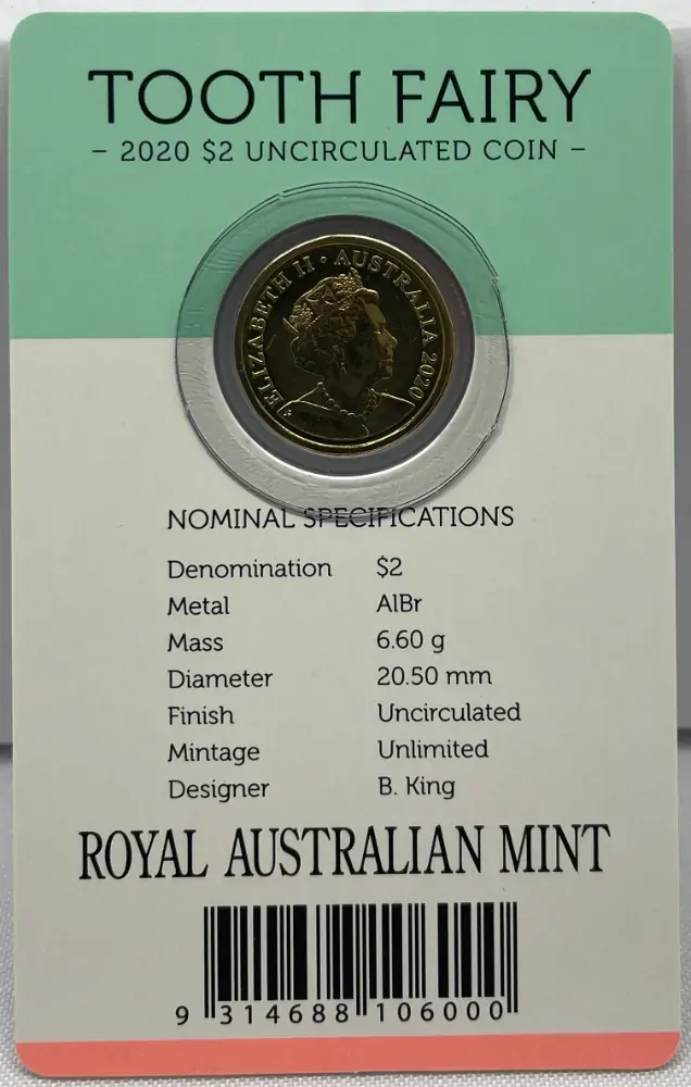 2020 2 Dollar Uncirculated Coin Tooth Fairy product image