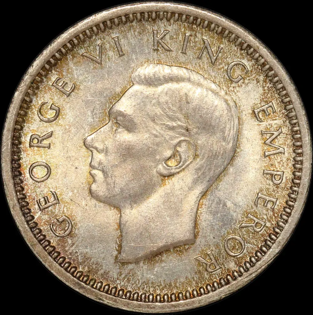 New Zealand 1945 Silver Threepence Choice Unc product image