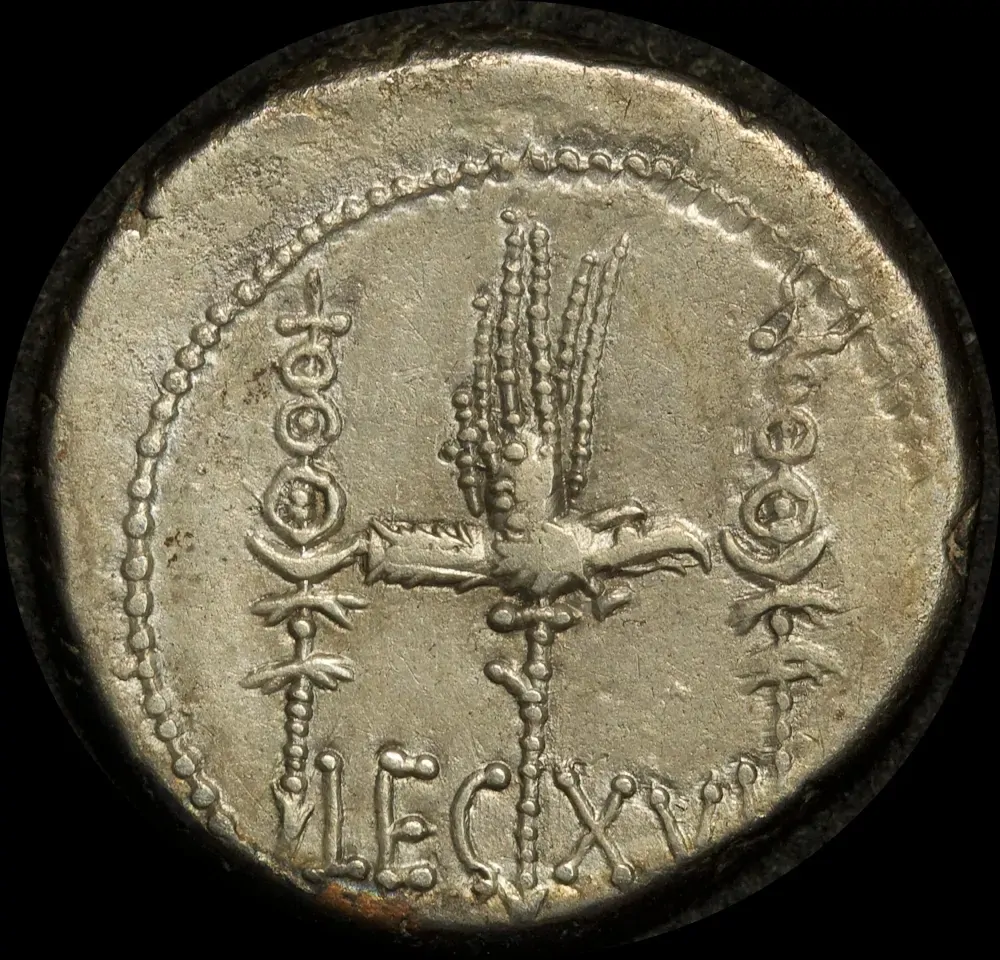 Ancient Rome (Republican) 32 ~ 31 BC Mark Antony Silver Denarius S#1479 Very Fine product image