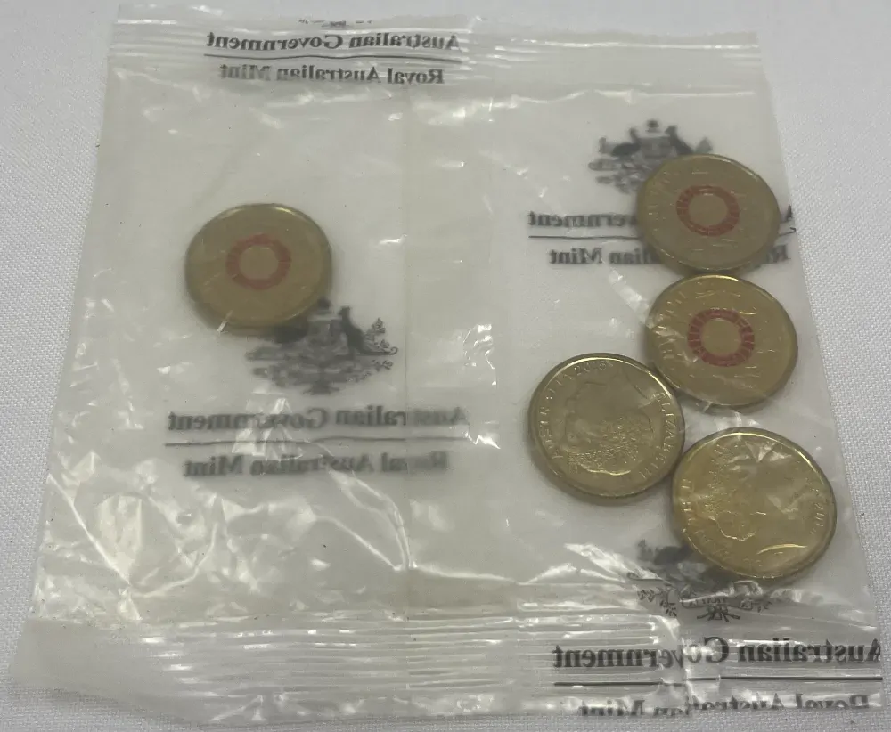 2015 2 Dollar Mint Bag of 5 Coins Lest We Forget War Graves