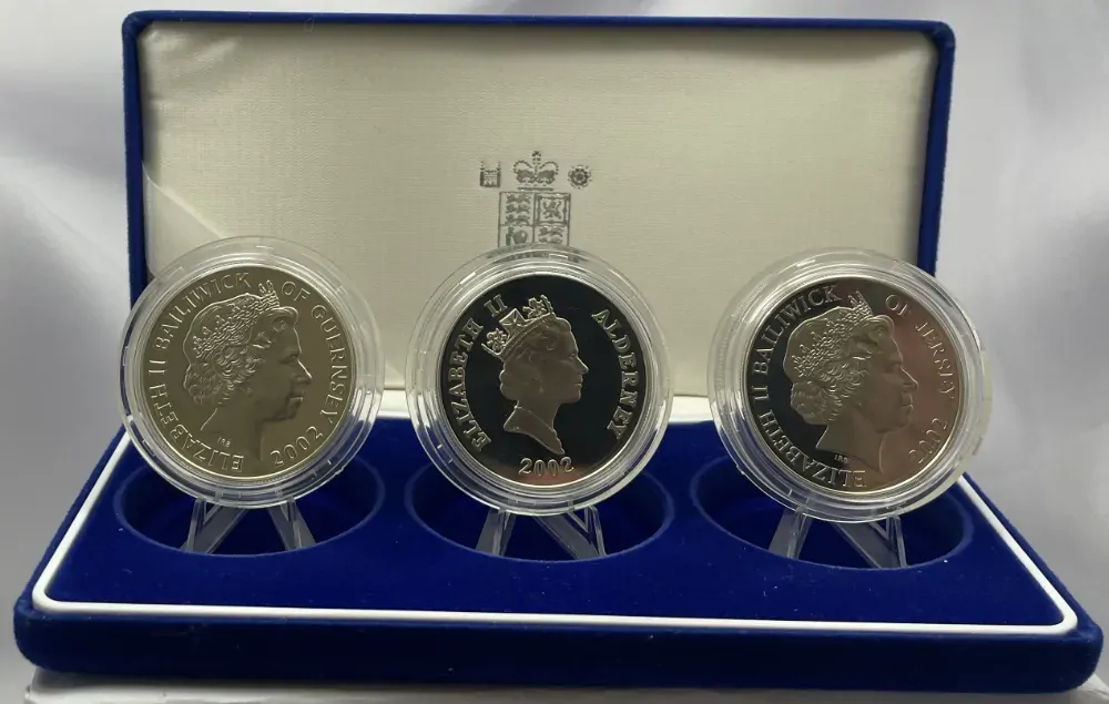 Channel Islands 2002 Silver 3 Coin Proof Set The Duke of Wellington