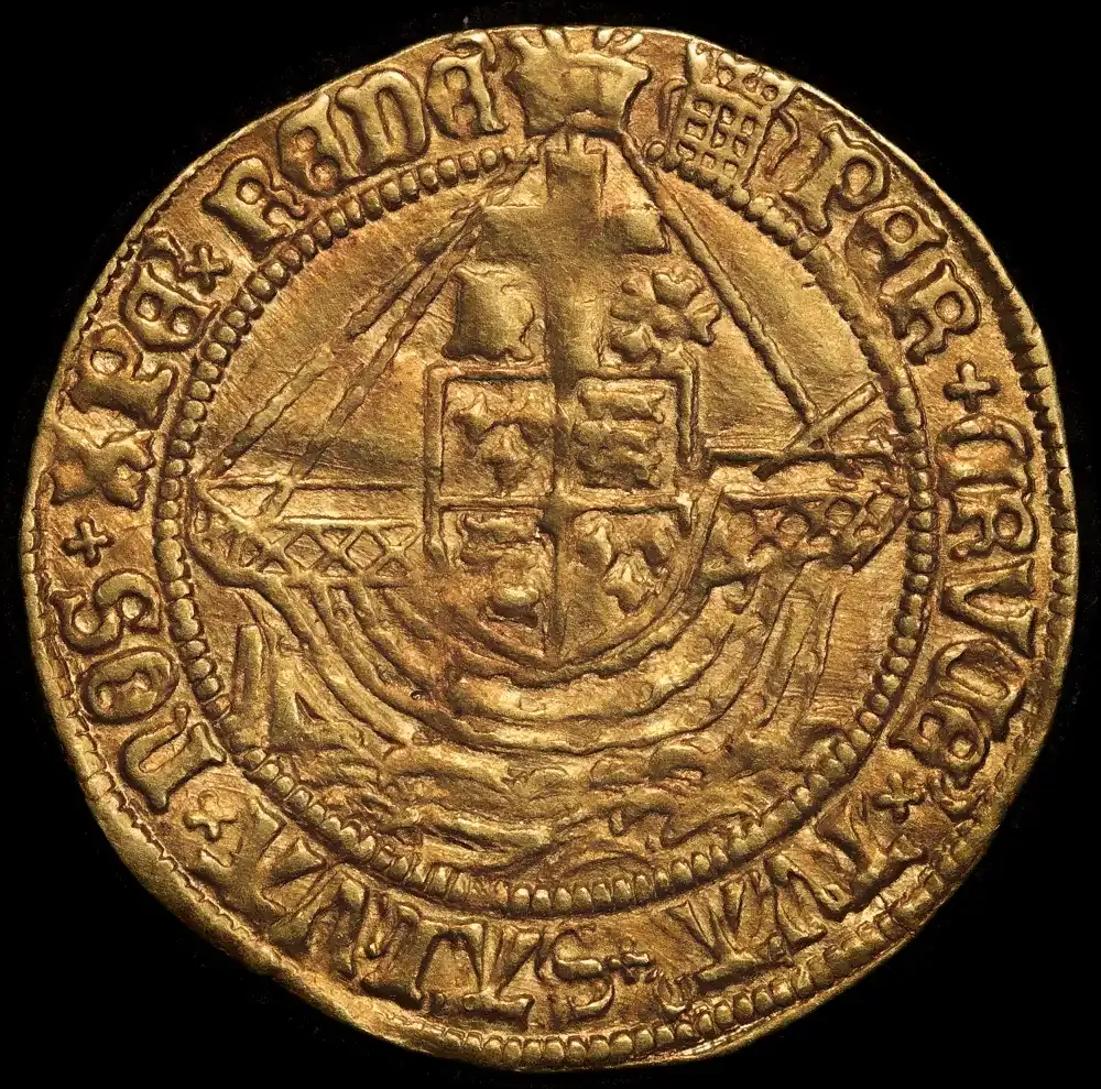 Henry VIII 1509 ~ 1526 Gold Angel S#2265 good VF product image