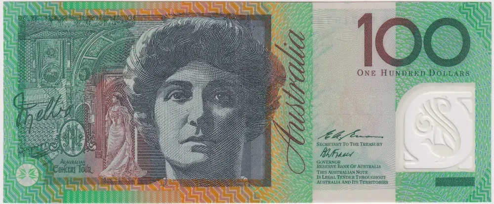 1996 $100 Test Note Fraser/Evans AN96 First Prefix R616tF Extremely Fine product image
