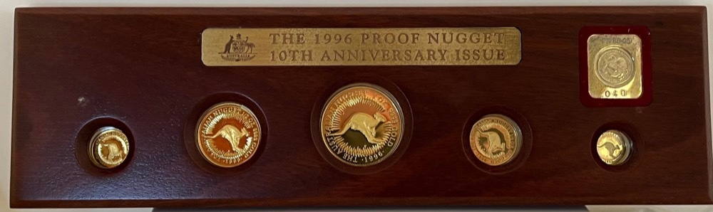 1996 Gold 5 Coin Proof Set Kangaroo Nugget