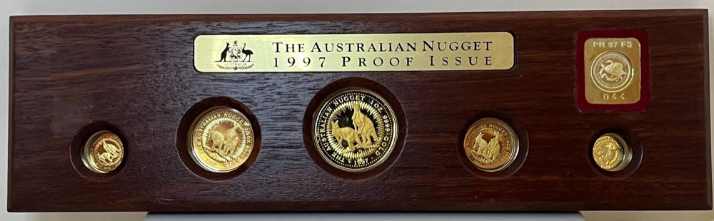 1997 Gold 5 Coin Proof Set Kangaroo Nugget