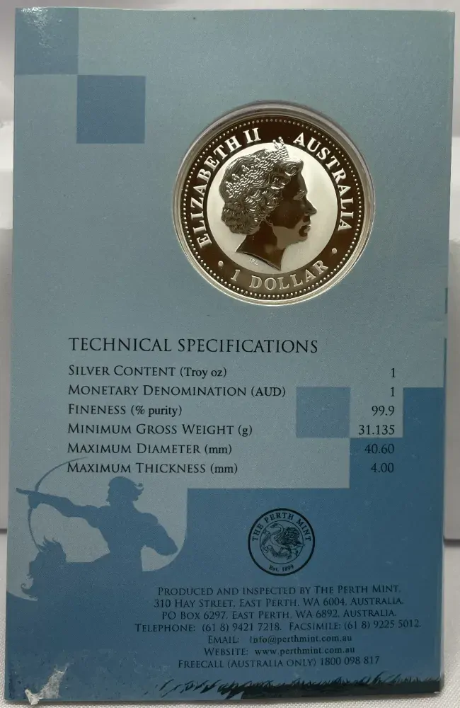 2005 Silver 1 Ounce Privy Mark Uncirculated Zodiac Gemini