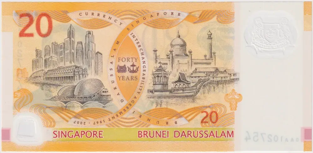 Singapore 2007 20 Dollars P#53 Uncirculated  product image