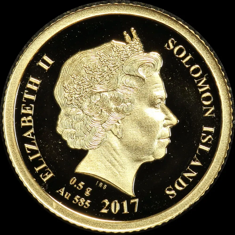 Solomon Islands 2017 Gold 1 Dollar Half Gram Coin Mary, Queen of Scots product image