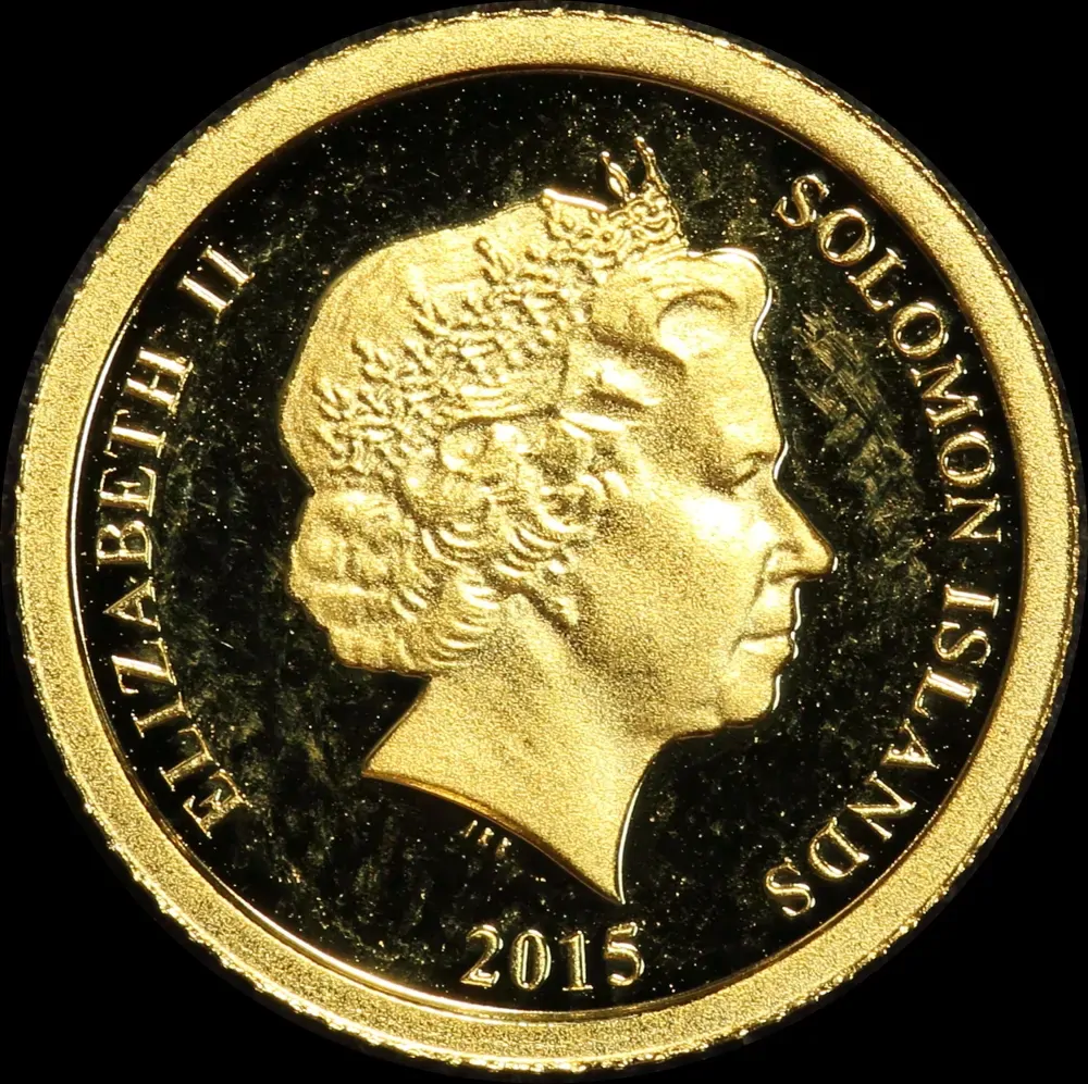 Solomon Islands 2015 Gold 1 Dollar Half Gram Coin Waterloo product image