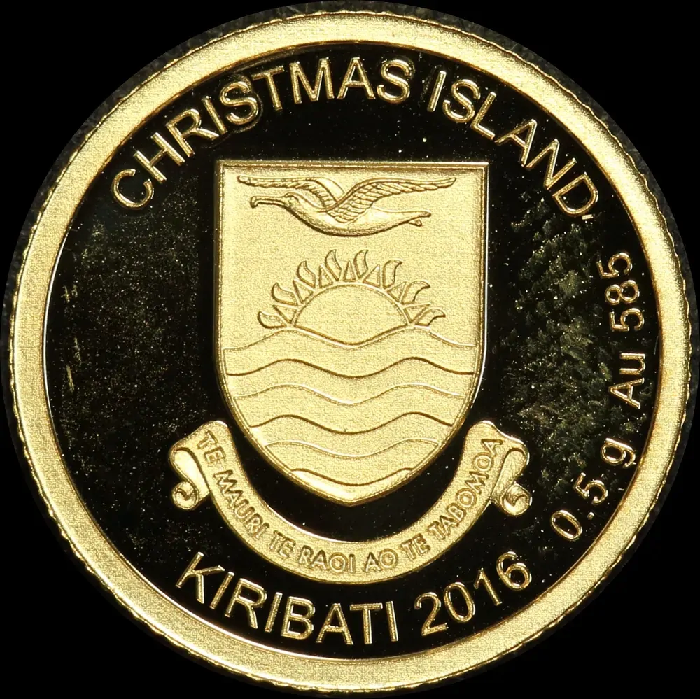 Christmas Island / Kiribati 2016 Gold 1/2 Dollar Half Gram Coin Bethlehem