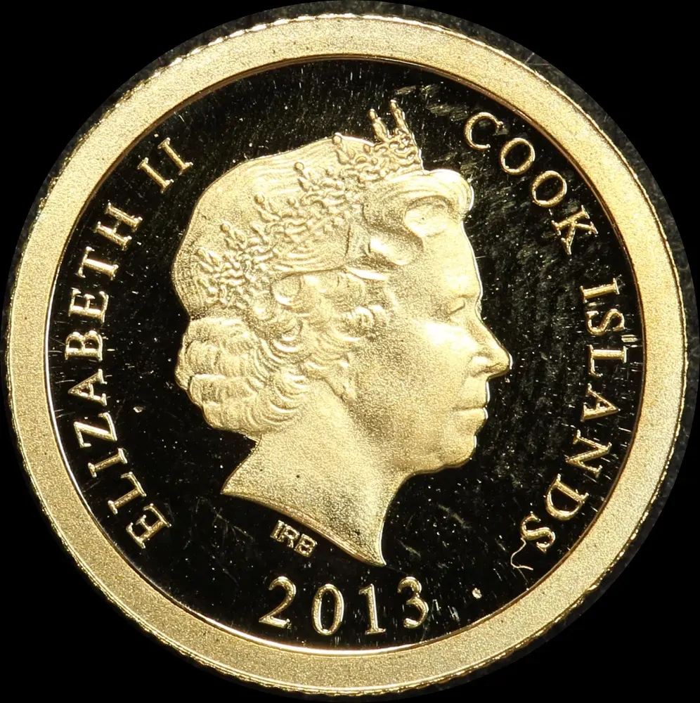Cook Islands 2013 Gold 1 Dollar Half Gram Coin Van Gogh