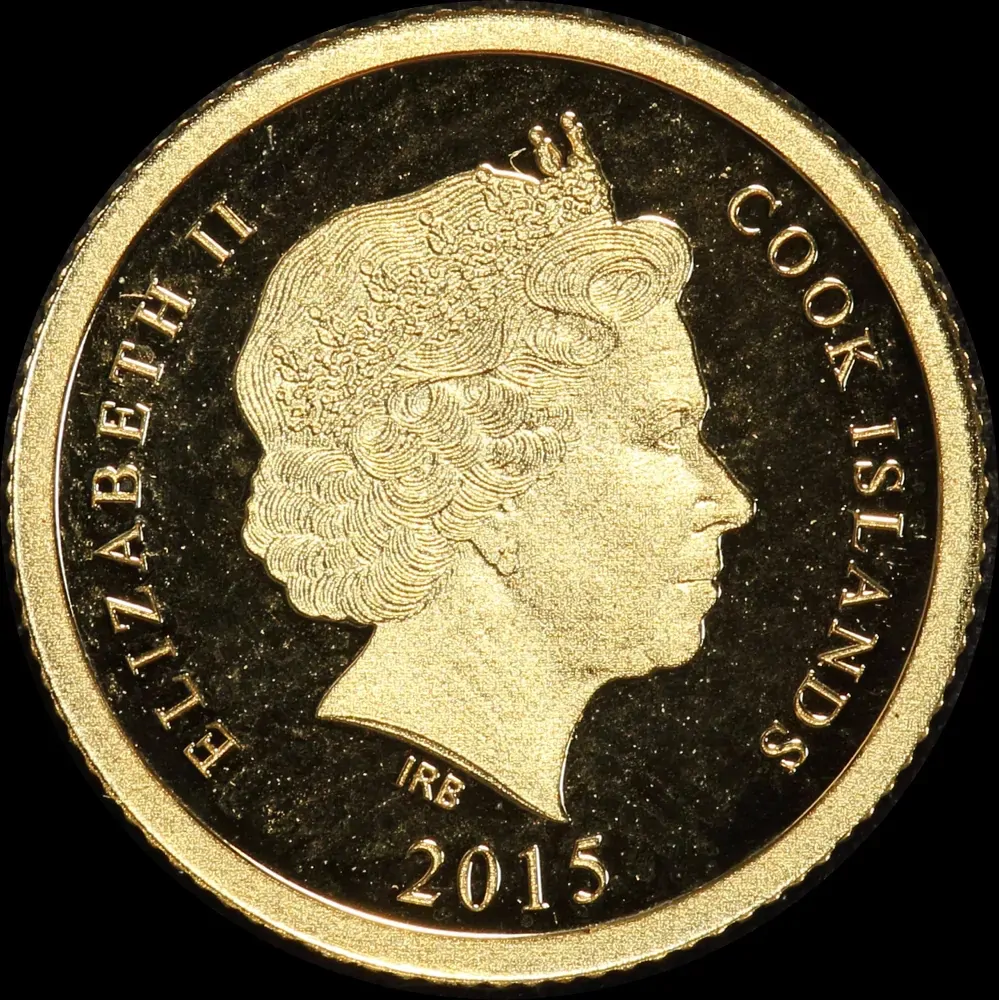 Cook Islands 2015 Gold 1 Dollar Half Gram Coin Abraham Lincoln