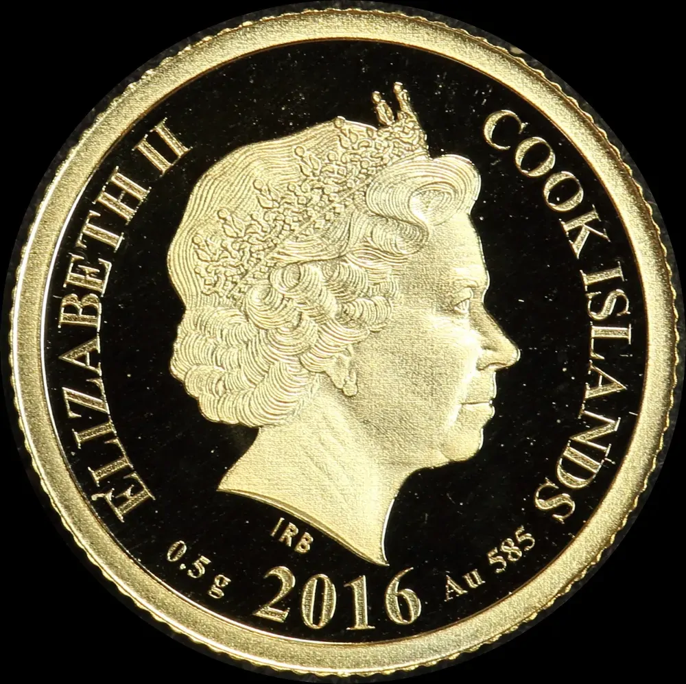 Cook Islands 2016 Gold 1 Dollar Half Gram Coin Bradman