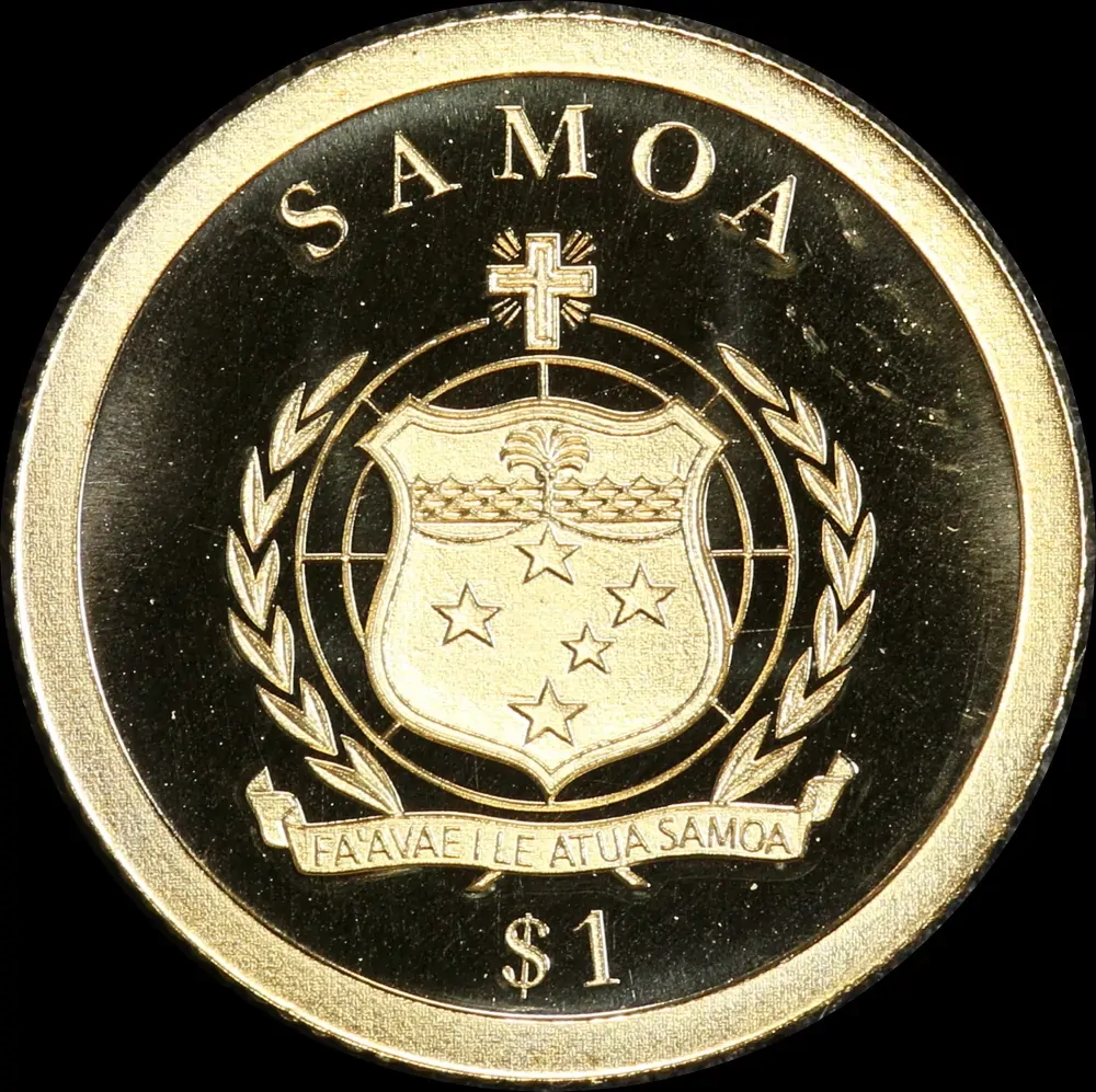 Samoa 2014 Gold 1 Tala Half Gram Coin Augustus product image