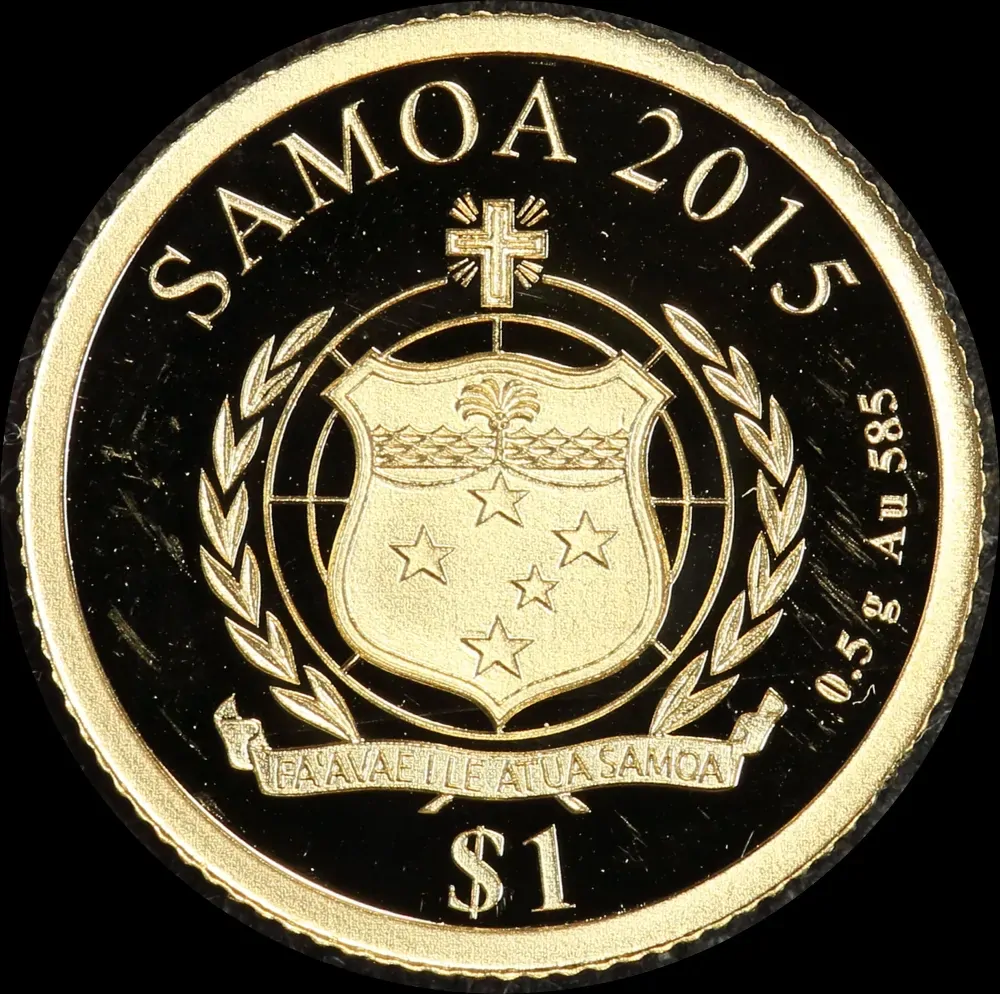 Samoa 2015 Gold 1 Tala Half Gram Coin Carnival in Rio product image