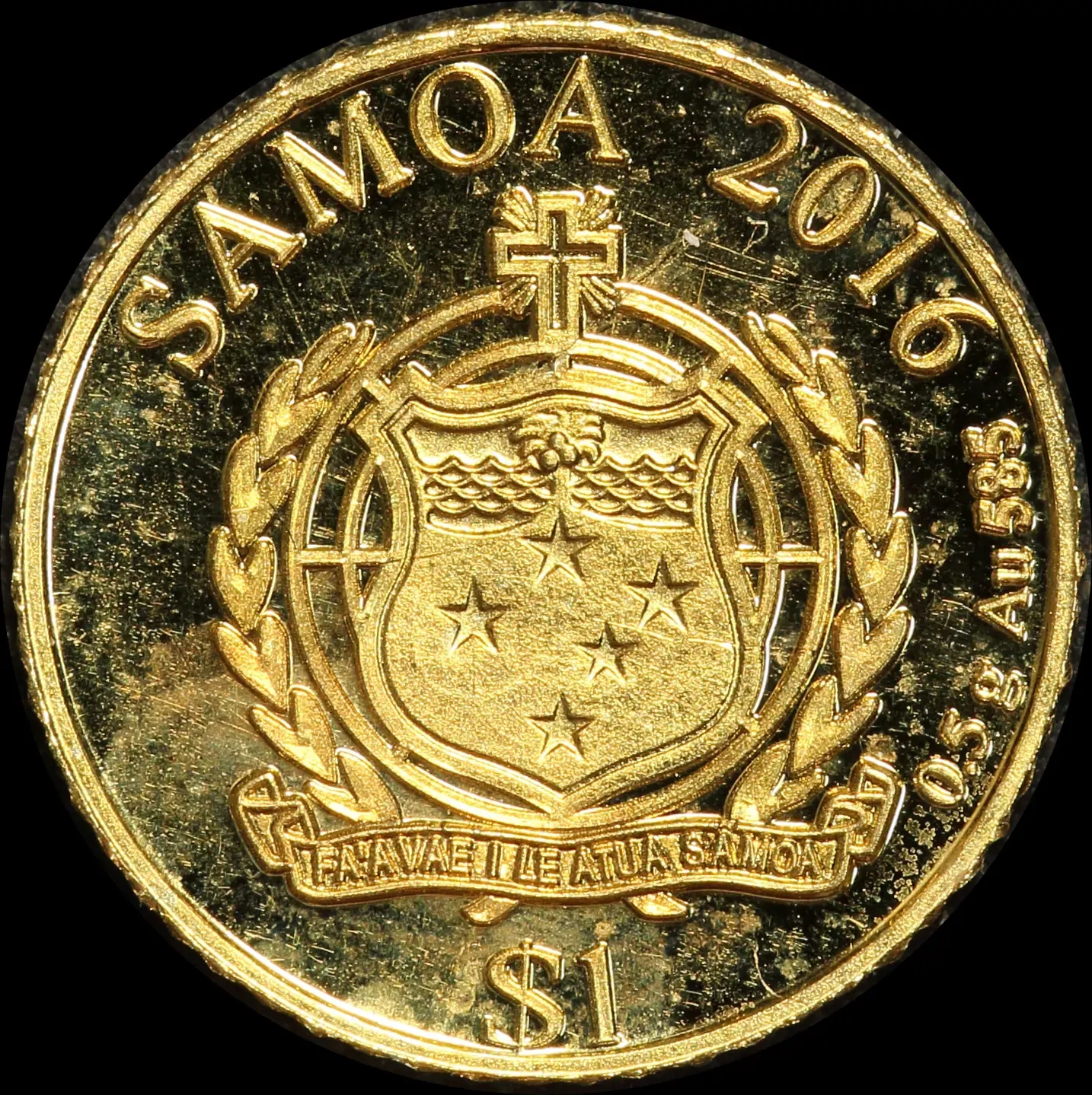 Samoa 2016 Gold 1 Tala Half Gram Coin Pearl Harbour product image