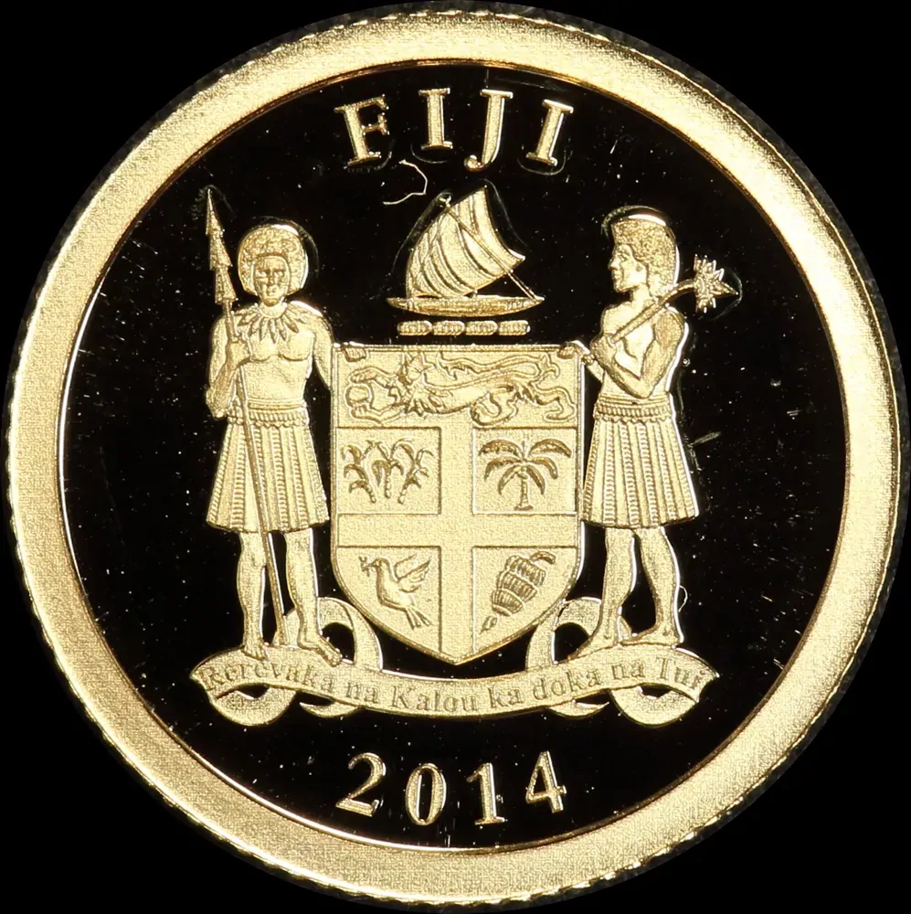 Fiji 2014 Gold 1 Dollar Half Gram Coin George Washington