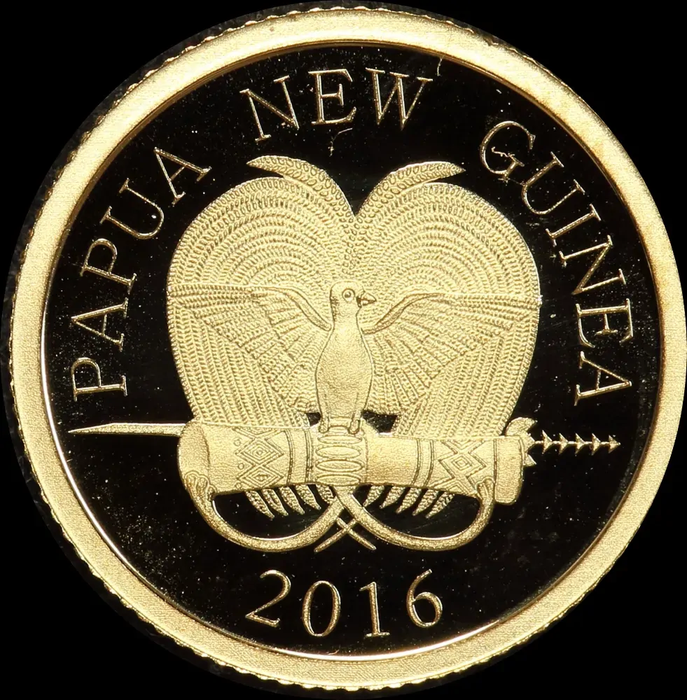 Papua New Guinea 2016 Gold 1 Kina Half Gram Coin Pope Francis product image
