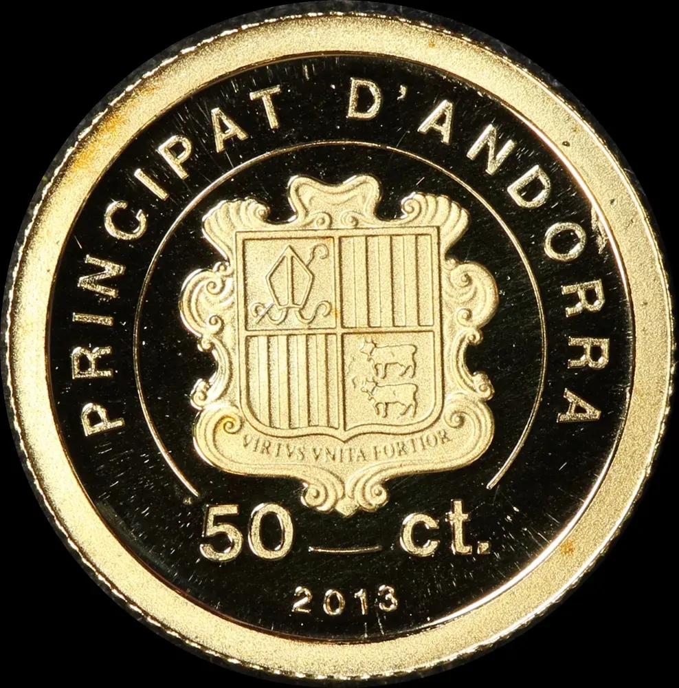 Andorra 2013 Gold 50 Centims Half Gram Coin Napoleon