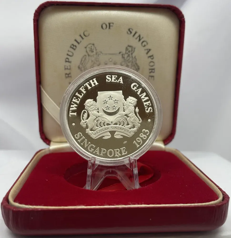 Singapore 1983 Silver Proof 5 Dollars SEA Games product image