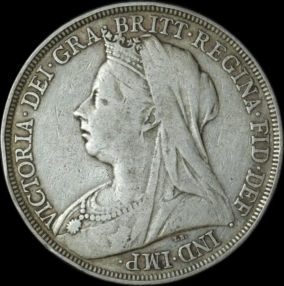 1895 Silver Crown Victoria S#3937 about VF