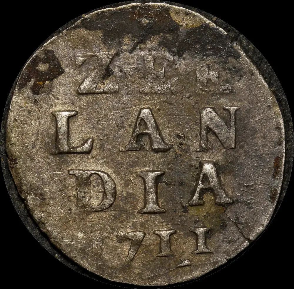 Netherlands (Zeeland) 1711 Silver 2 Stuivers KM#59 good VF ex Zuytdorp Shipwreck