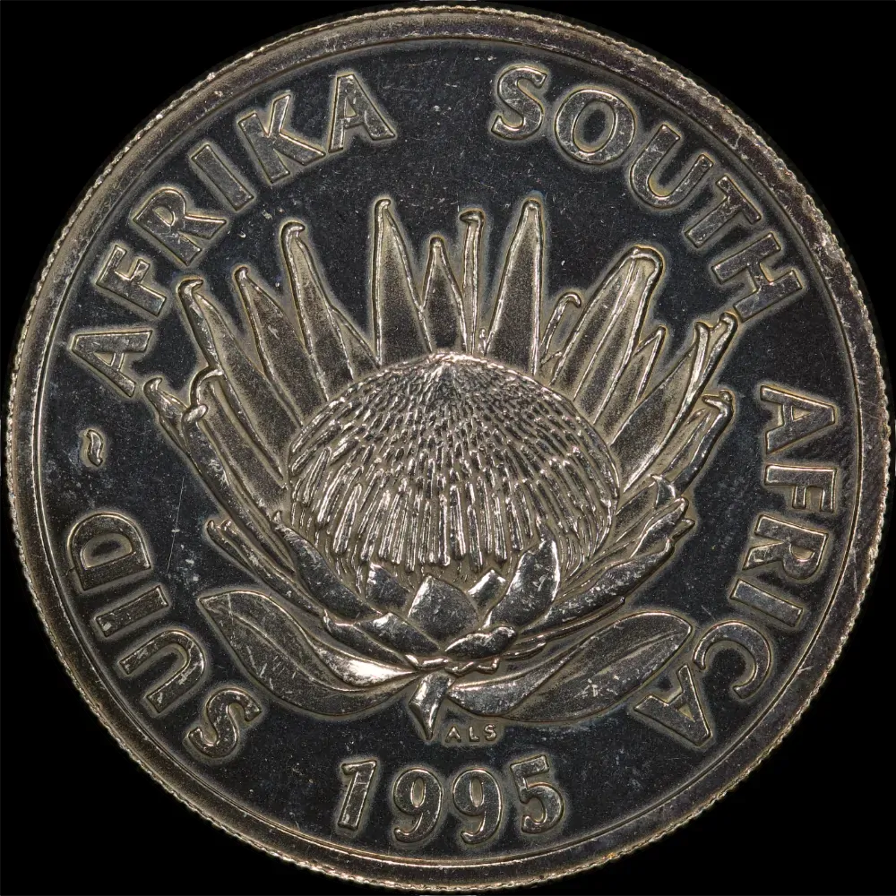 South Africa 1995 Silver 1 Rand Uncirculated Coin Railway Centennial product image