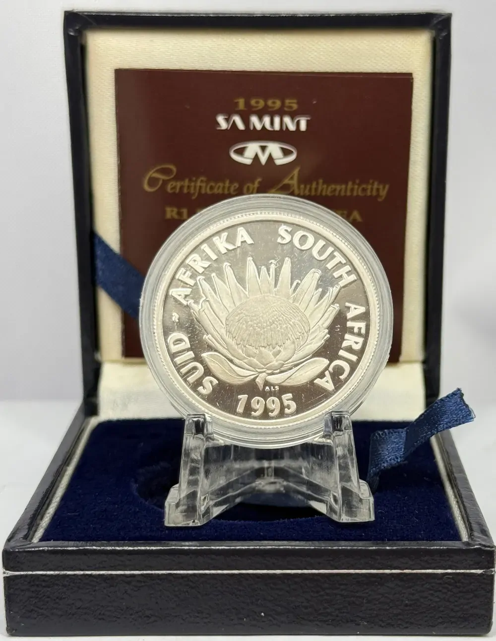 South Africa 1995 Silver 1 Rand Proof Coin Railway Centennial product image