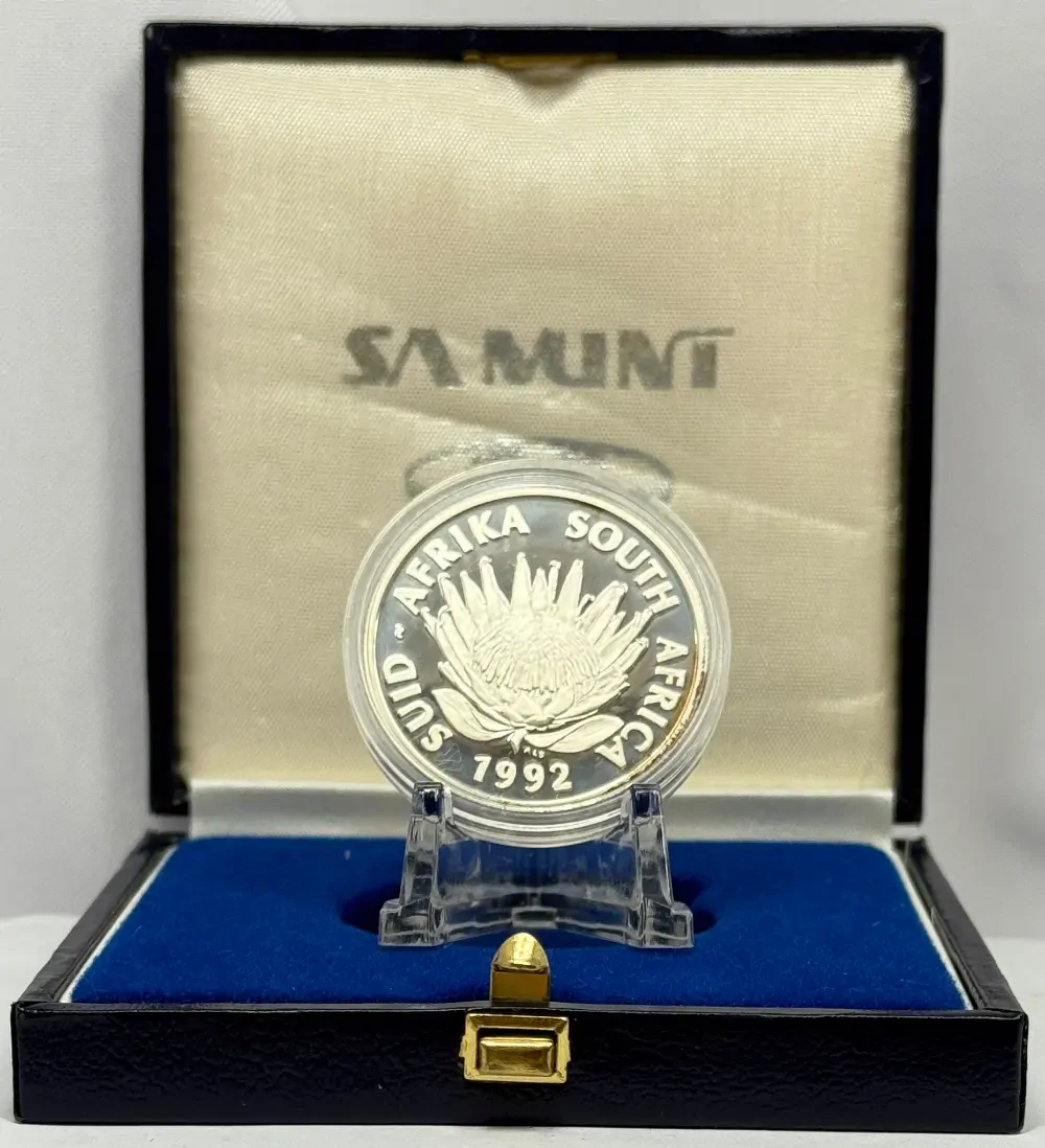 South Africa 1992 Silver 1 Rand Proof Coin Coinage Centennial product image