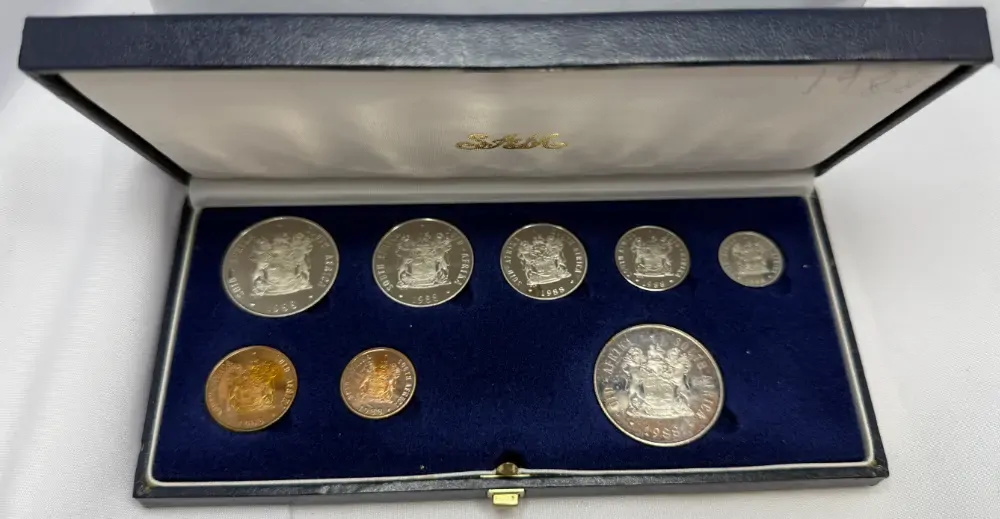South Africa 1988 Proof Coin Set includes Silver 1 Rand product image