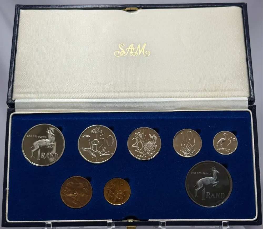 South Africa 1989 Proof Coin Set includes Silver 1 Rand product image