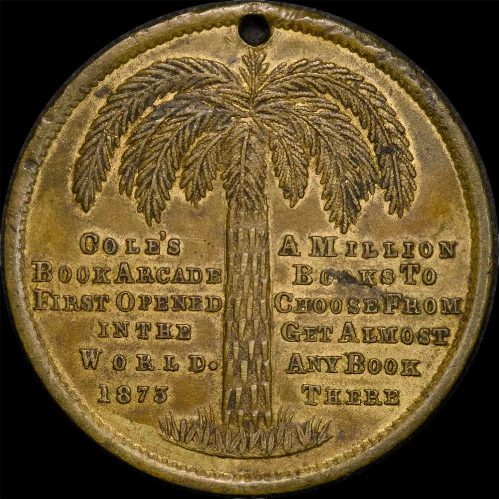 EW Cole Gilt Bronze Token 1879 ~ 1903 D19 / C13 Extremely Fine product image