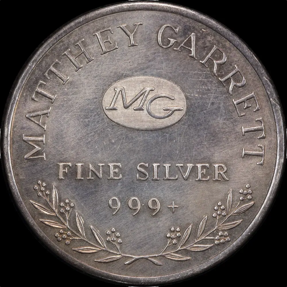 Matthey Garrett Silver 1 Ounce Round Map Type