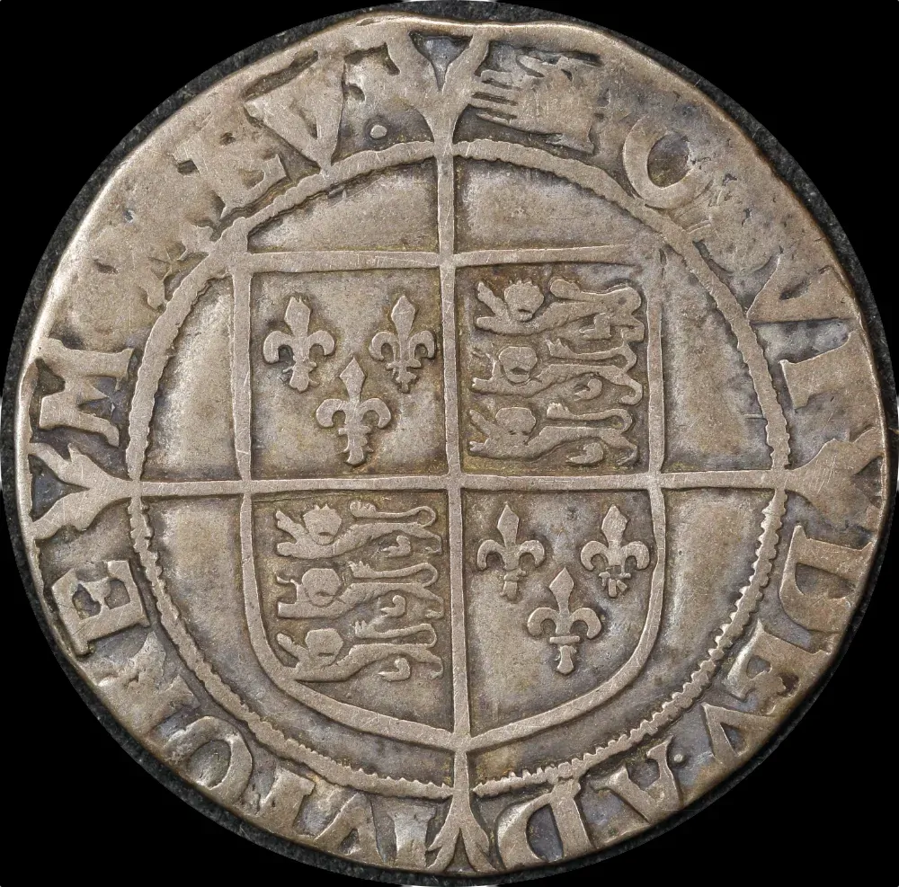 1592 ~ 1595 Silver Shilling Elizabeth I S#2577 Fine