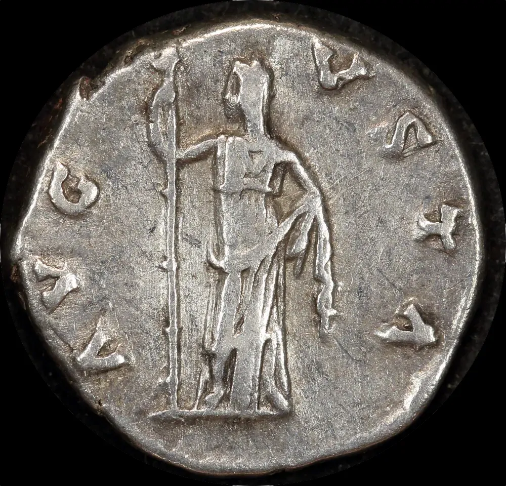 Ancient Rome (Imperial) 141AD Faustina Sr Silver Denarius RIC III 368 Very Fine product image