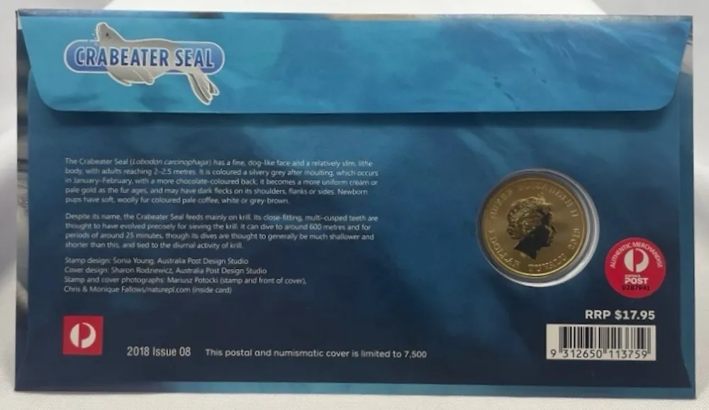 2018 1 Dollar PNC Crabeater Seal
