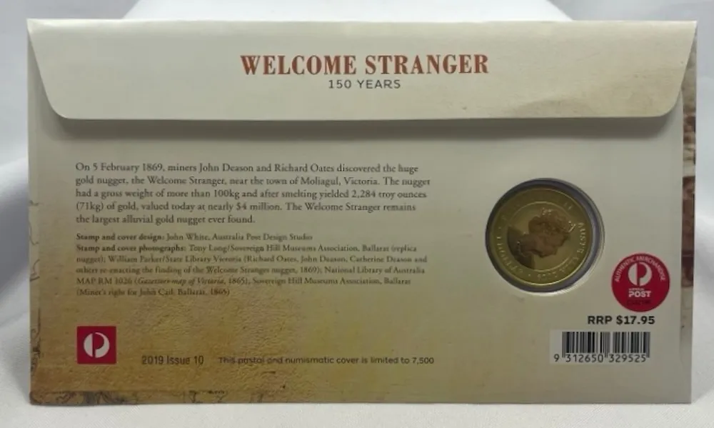 2019 1 Dollar PNC Welcome Stranger Gold Nugget product image