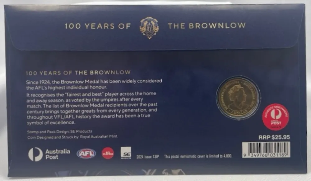 2024 1 Dollar PNC 100 Years of The Brownlow product image