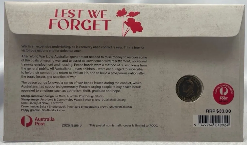 2026 2 Dollar PNC Lest We Forget product image