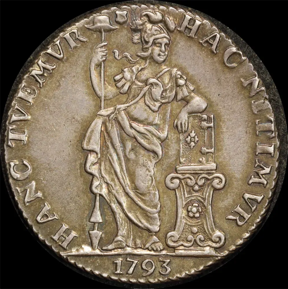 Netherlands (Utrecht) 1793 Silver Gulden Extremely Fine