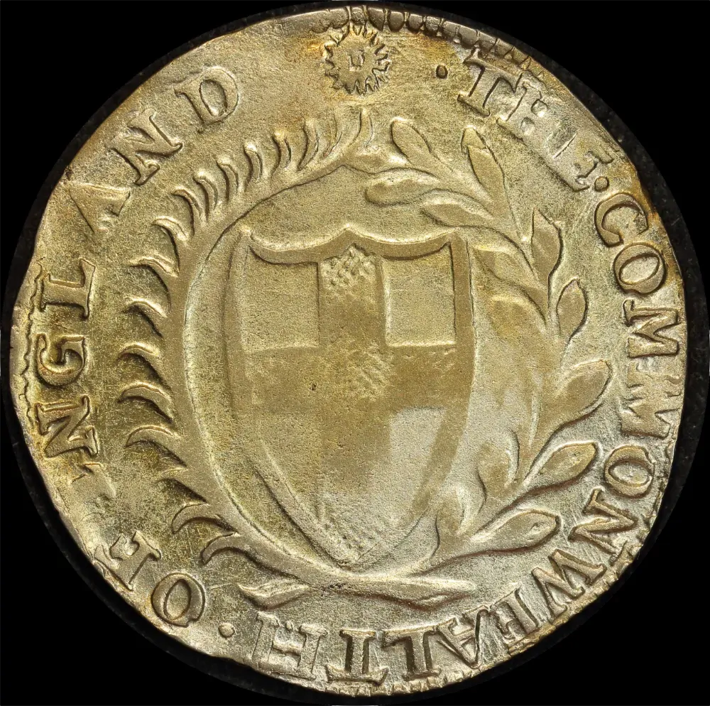 1653 Commonwealth of England Silver Half Crown S# 3215 Very Fine product image