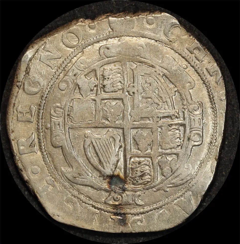 1625 ~ 1649 Silver Half Crown Charles I S#2769 about Fine